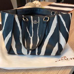 Coach Zebra Print Purse + Aldo Purse